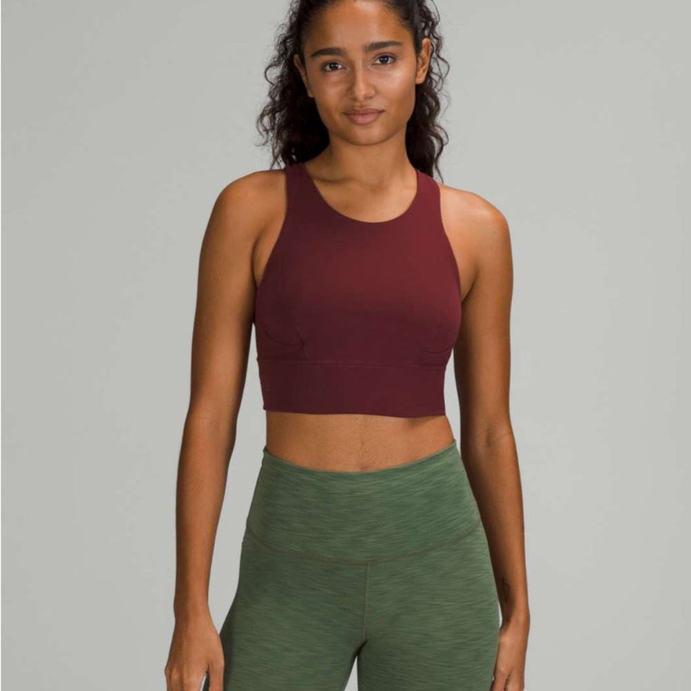 Lululemon Wunder Train Longline Bra Red Merlot 4 NWT